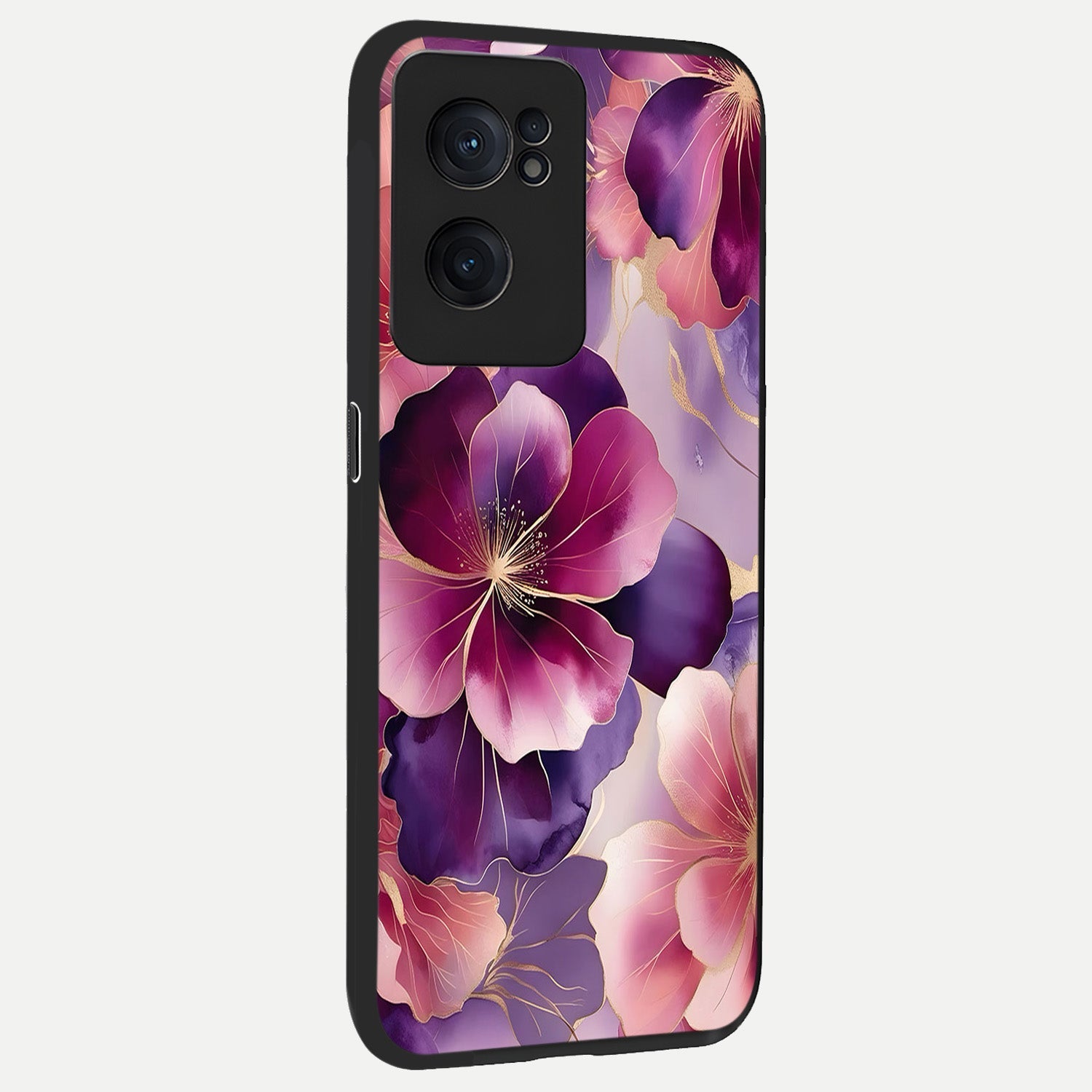  Pink Bouquet Florals back cover For Oneplus Nord CE2 slim fit glass case with vibrant aesthetic design