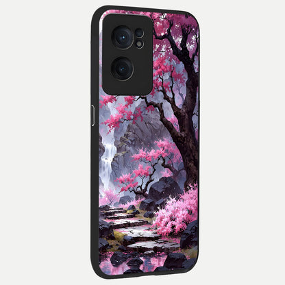  Pink Sunflower Glow back cover For Oneplus Nord CE2 slim fit glass case with vibrant aesthetic design