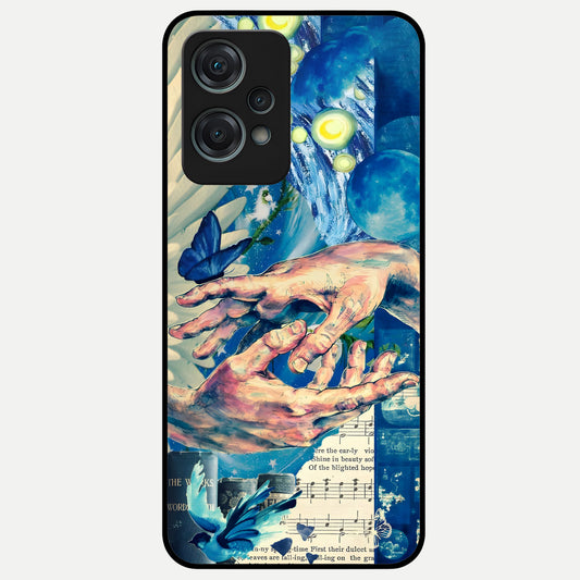  Aesthetic Divider Glass Case For Oneplus Nord CE2 Lite back cover – full design glossy printed glass finish