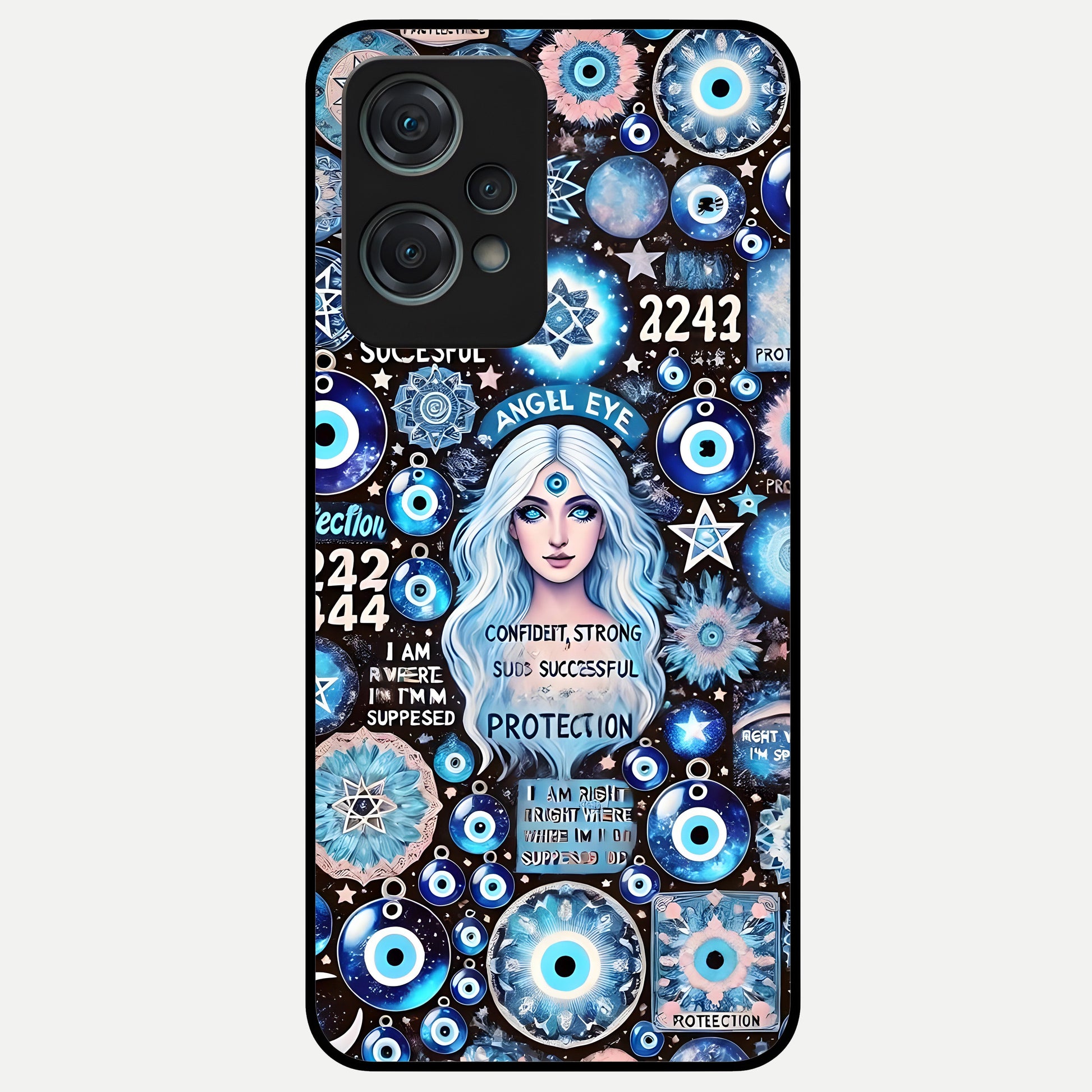  Angel Aura Shield Glass Case For Oneplus Nord CE2 Lite back cover – full design glossy printed glass finish