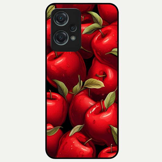  Apple Pattern Glass Case For Oneplus Nord CE2 Lite back cover – full design glossy printed glass finish