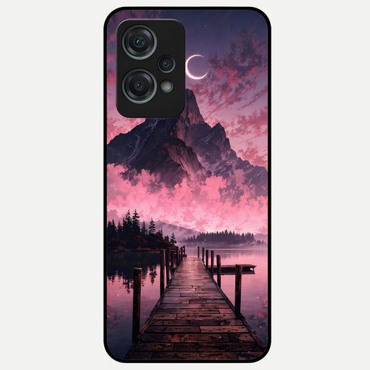  Beautiful Mountain View Glass Case For Oneplus Nord CE2 Lite back cover – full design glossy printed glass finish
