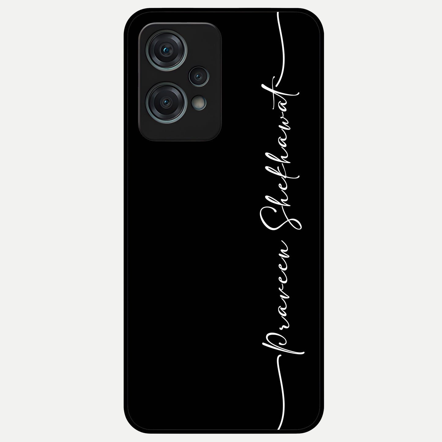  Black Tune Custom Name Glass Case For Oneplus Nord CE2 Lite back cover – full design glossy printed glass finish