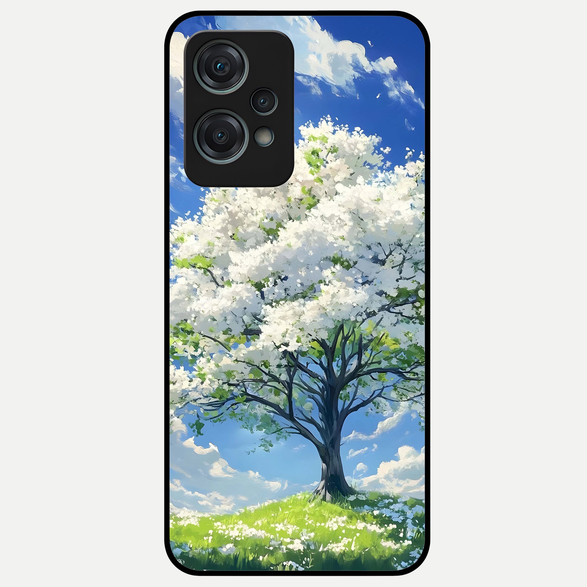  Blossom Sky Serenity Glass Case For Oneplus Nord CE2 Lite back cover – full design glossy printed glass finish