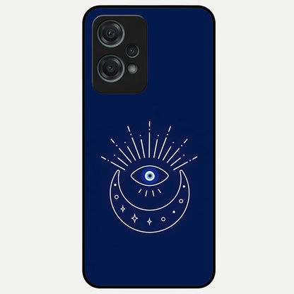  Blue Evil Eye Glass Case For Oneplus Nord CE2 Lite back cover – full design glossy printed glass finish