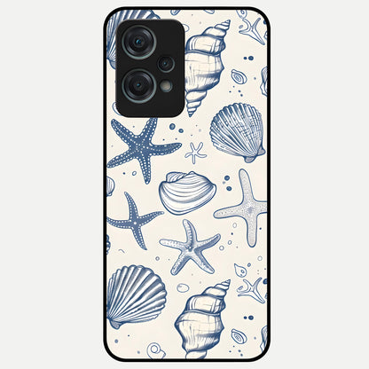 Blue Ocean Outline Glass Case For Oneplus Nord CE2 Lite back cover – full design glossy printed glass finish