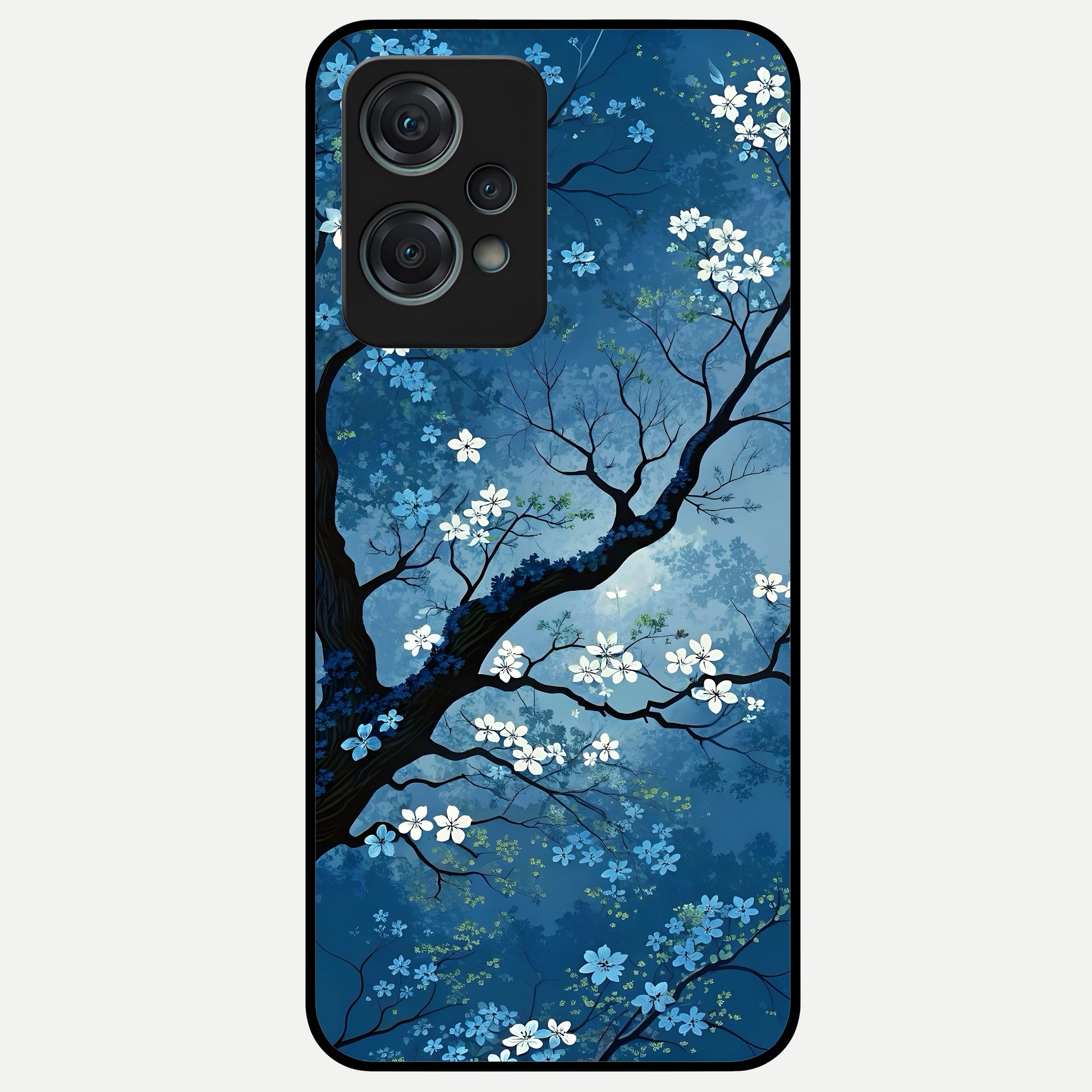  Blue Tree Serenity Glass Case For Oneplus Nord CE2 Lite back cover – full design glossy printed glass finish