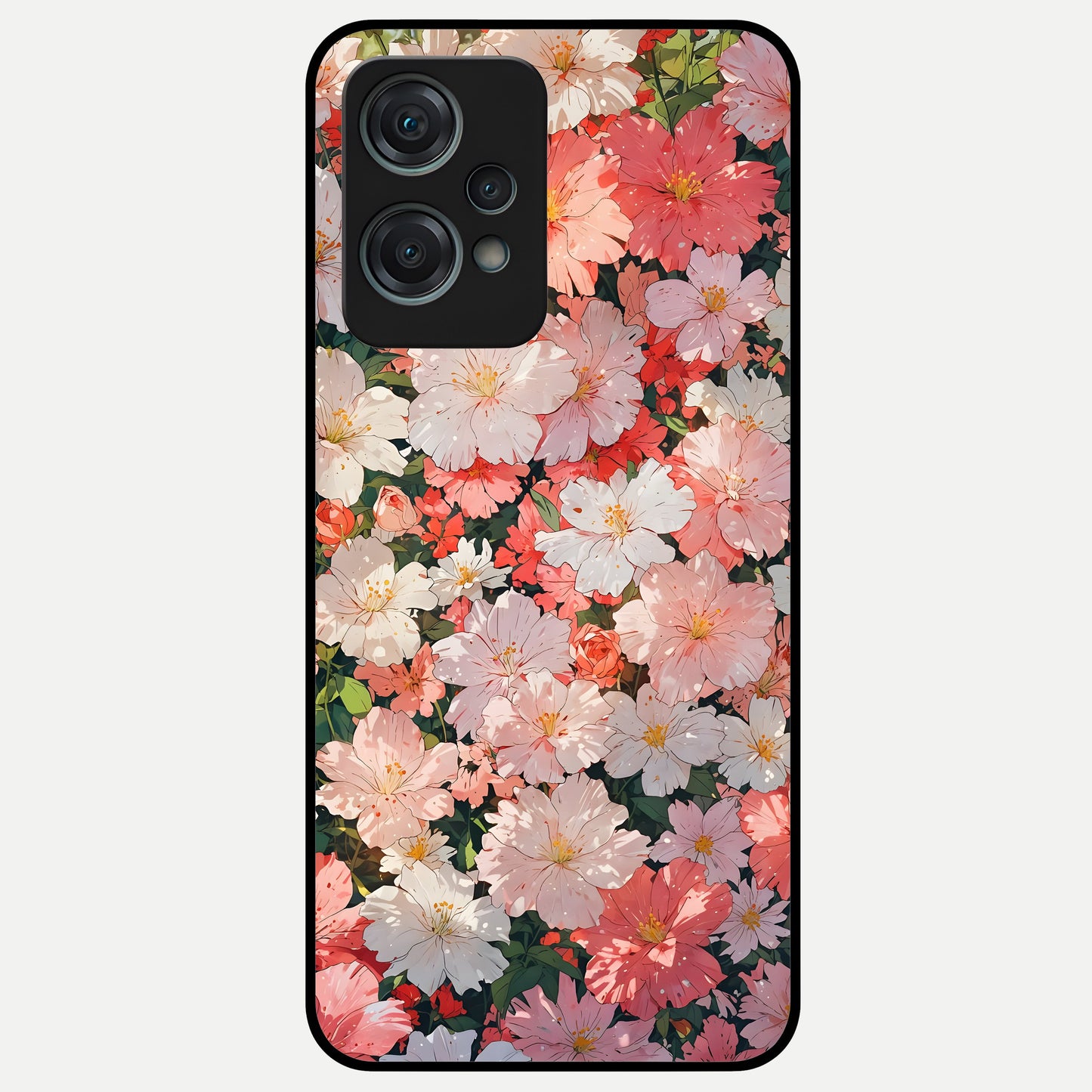  Blush Bloom Field Glass Case For Oneplus Nord CE2 Lite back cover – full design glossy printed glass finish