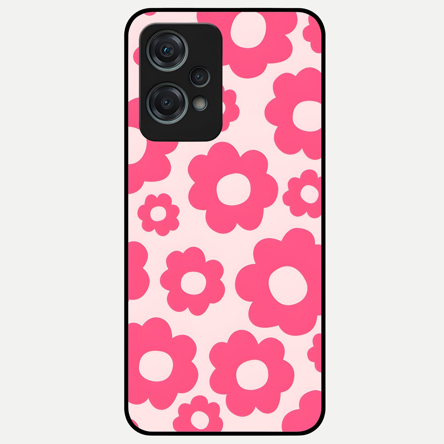  Blush Flower Pop Glass Case For Oneplus Nord CE2 Lite back cover – full design glossy printed glass finish