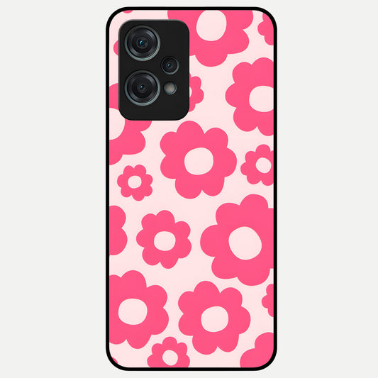  Blush Flower Pop Glass Case For Oneplus Nord CE2 Lite back cover – full design glossy printed glass finish