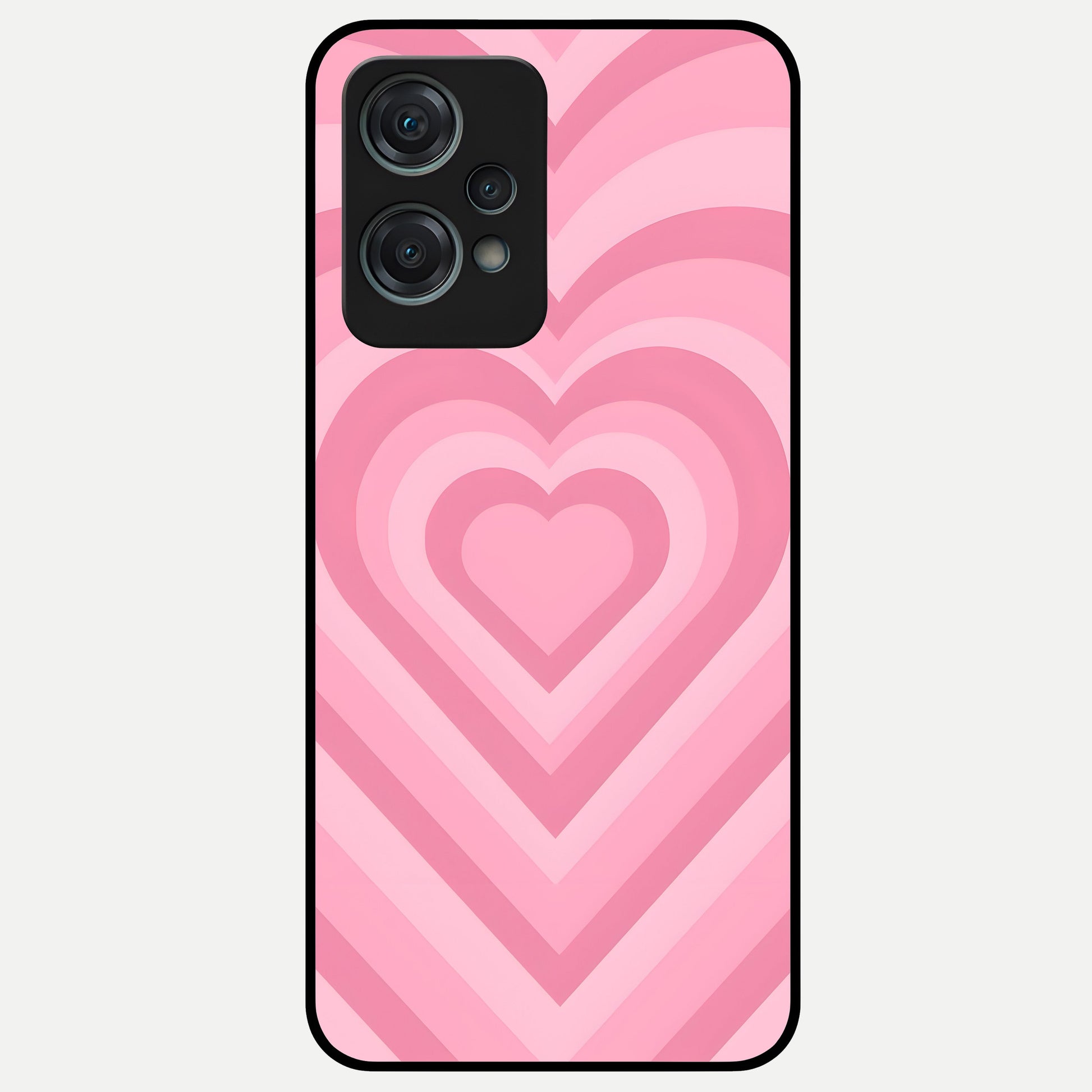  Blush Heart Waves Glass Case For Oneplus Nord CE2 Lite back cover – full design glossy printed glass finish