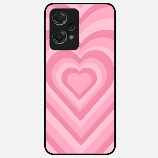  Blush Heart Waves Glass Case For Oneplus Nord CE2 Lite back cover – full design glossy printed glass finish