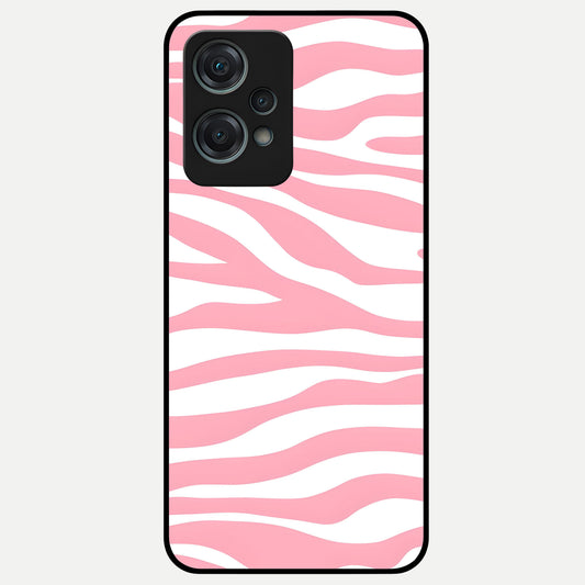  Blush Zebra Flow Glass Case For Oneplus Nord CE2 Lite back cover – full design glossy printed glass finish