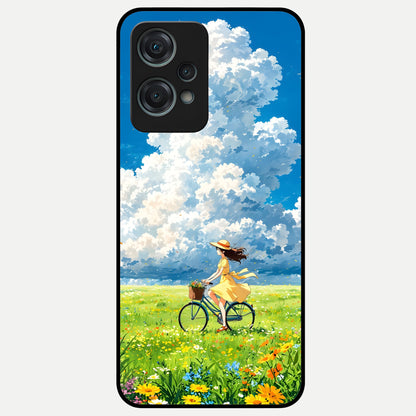  Breezy Meadow Ride Glass Case For Oneplus Nord CE2 Lite back cover – full design glossy printed glass finish