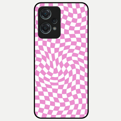  Bubblegum Check Wave Glass Case For Oneplus Nord CE2 Lite back cover – full design glossy printed glass finish