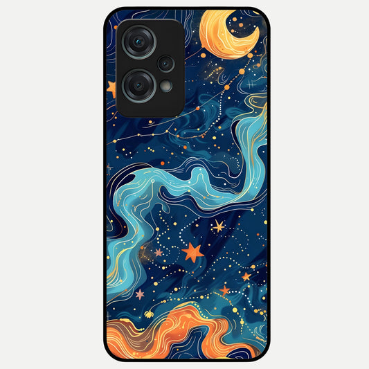  Celestial Dream Flow Glass Case For Oneplus Nord CE2 Lite back cover – full design glossy printed glass finish