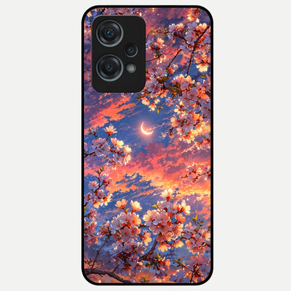  Celestial Sakura Sunset Glass Case For Oneplus Nord CE2 Lite back cover – full design glossy printed glass finish