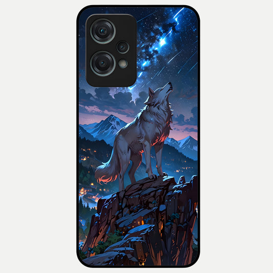  Celestial Wolf Howl Glass Case For Oneplus Nord CE2 Lite back cover – full design glossy printed glass finish