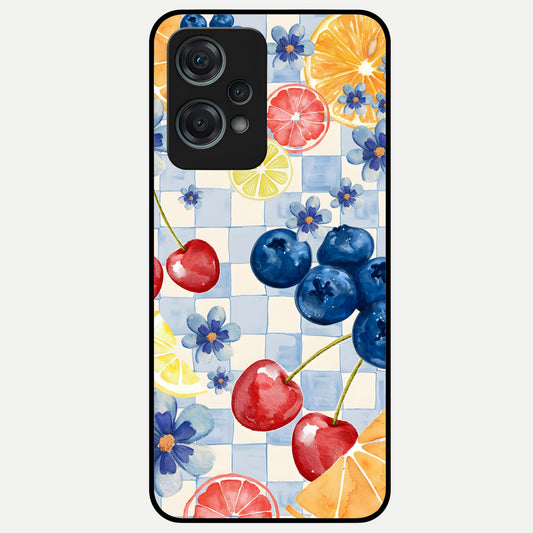  Citrus Bloom Joy Glass Case For Oneplus Nord CE2 Lite back cover – full design glossy printed glass finish