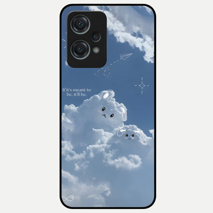  Cloud Bunny Dreams Glass Case For Oneplus Nord CE2 Lite back cover – full design glossy printed glass finish