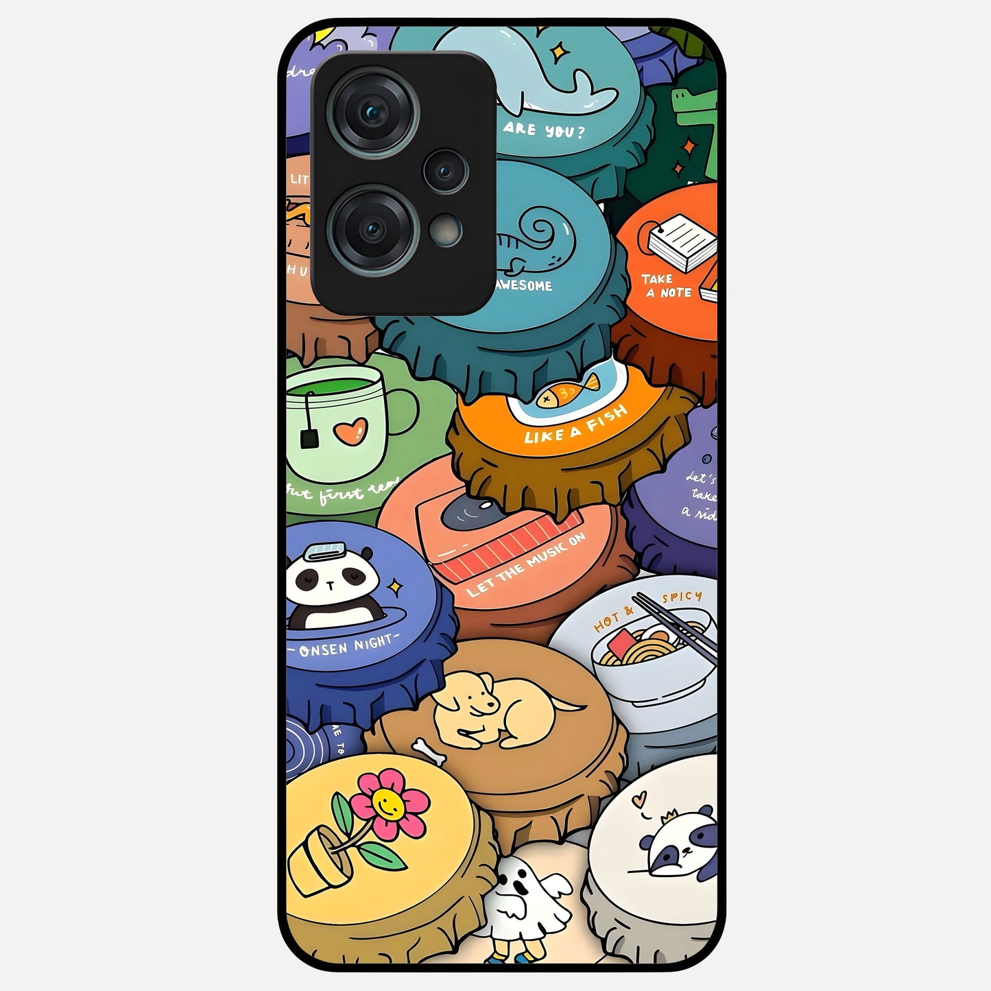  Coins Patterns Glass Case For Oneplus Nord CE2 Lite back cover – full design glossy printed glass finish