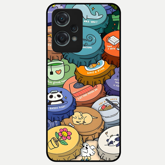  Coins Patterns Glass Case For Oneplus Nord CE2 Lite back cover – full design glossy printed glass finish