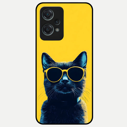  Cool Cat Vibes Glass Case For Oneplus Nord CE2 Lite back cover – full design glossy printed glass finish
