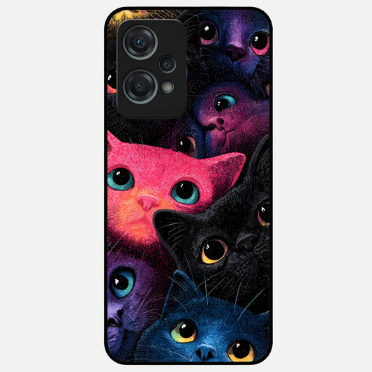  Cosmic Cats Dreams Glass Case For Oneplus Nord CE2 Lite back cover – full design glossy printed glass finish