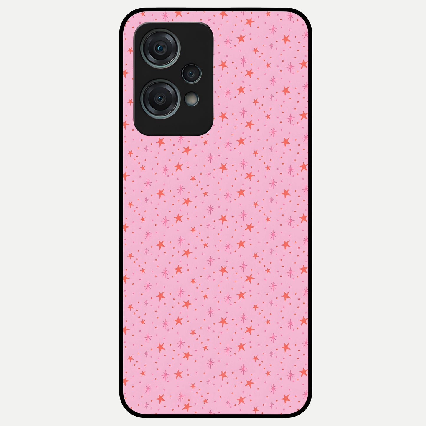  Cosmic Pink Sparkle Glass Case For Oneplus Nord CE2 Lite back cover – full design glossy printed glass finish