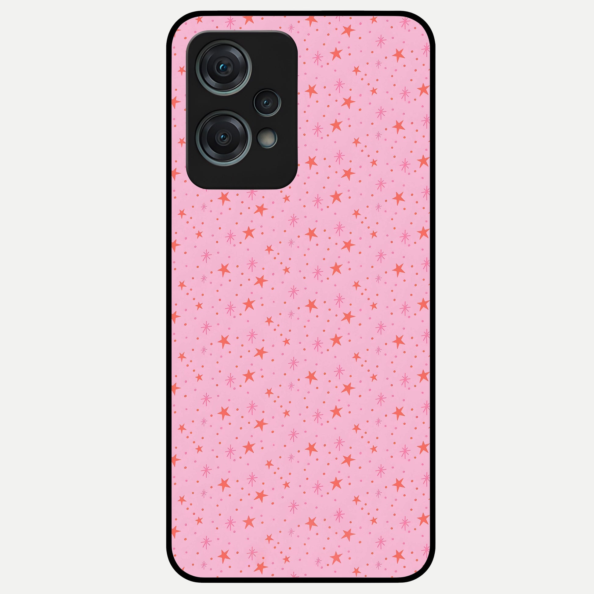  Cosmic Pink Sparkle Glass Case For Oneplus Nord CE2 Lite back cover – full design glossy printed glass finish