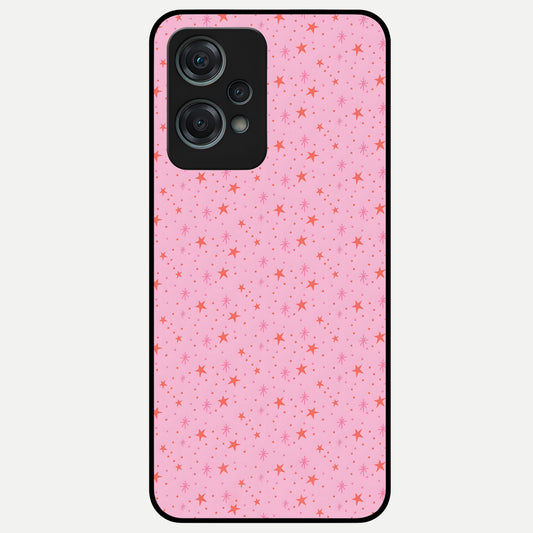  Cosmic Pink Sparkle Glass Case For Oneplus Nord CE2 Lite back cover – full design glossy printed glass finish