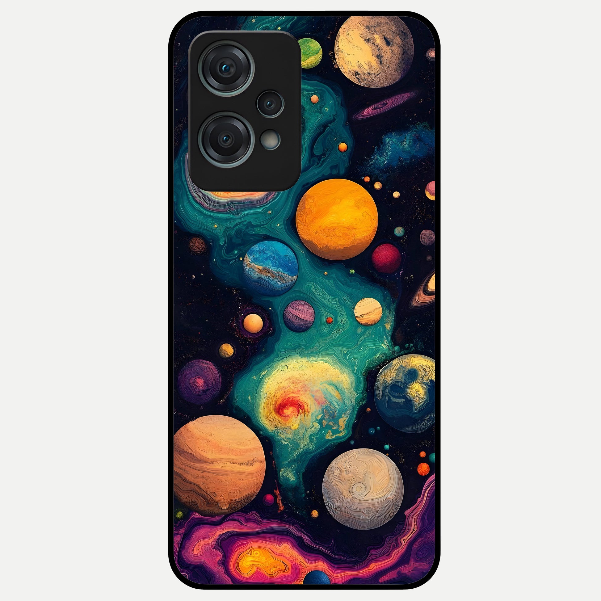  Cosmic Planet Journey Glass Case For Oneplus Nord CE2 Lite back cover – full design glossy printed glass finish