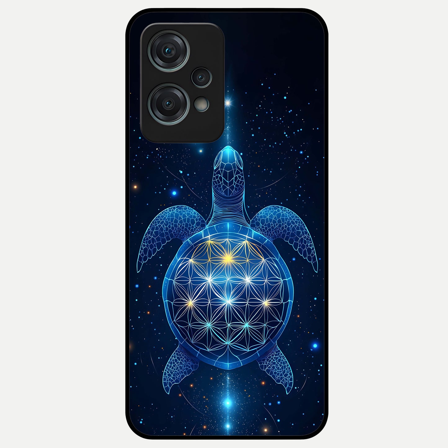  Crimson Blue Turtle Glass Case For Oneplus Nord CE2 Lite back cover – full design glossy printed glass finish