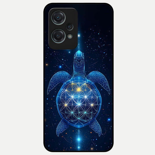  Crimson Blue Turtle Glass Case For Oneplus Nord CE2 Lite back cover – full design glossy printed glass finish
