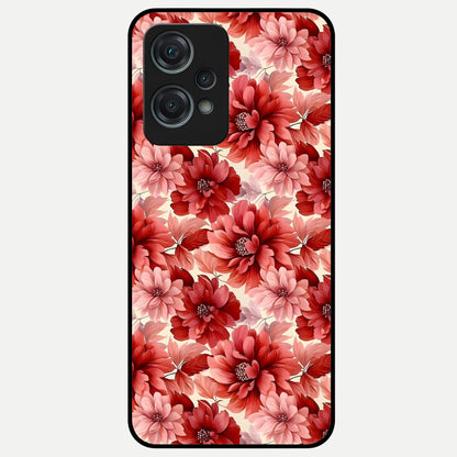  Crimson Love Petals Glass Case For Oneplus Nord CE2 Lite back cover – full design glossy printed glass finish