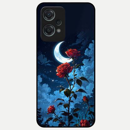  Crimson Rose Moon Glass Case For Oneplus Nord CE2 Lite back cover – full design glossy printed glass finish