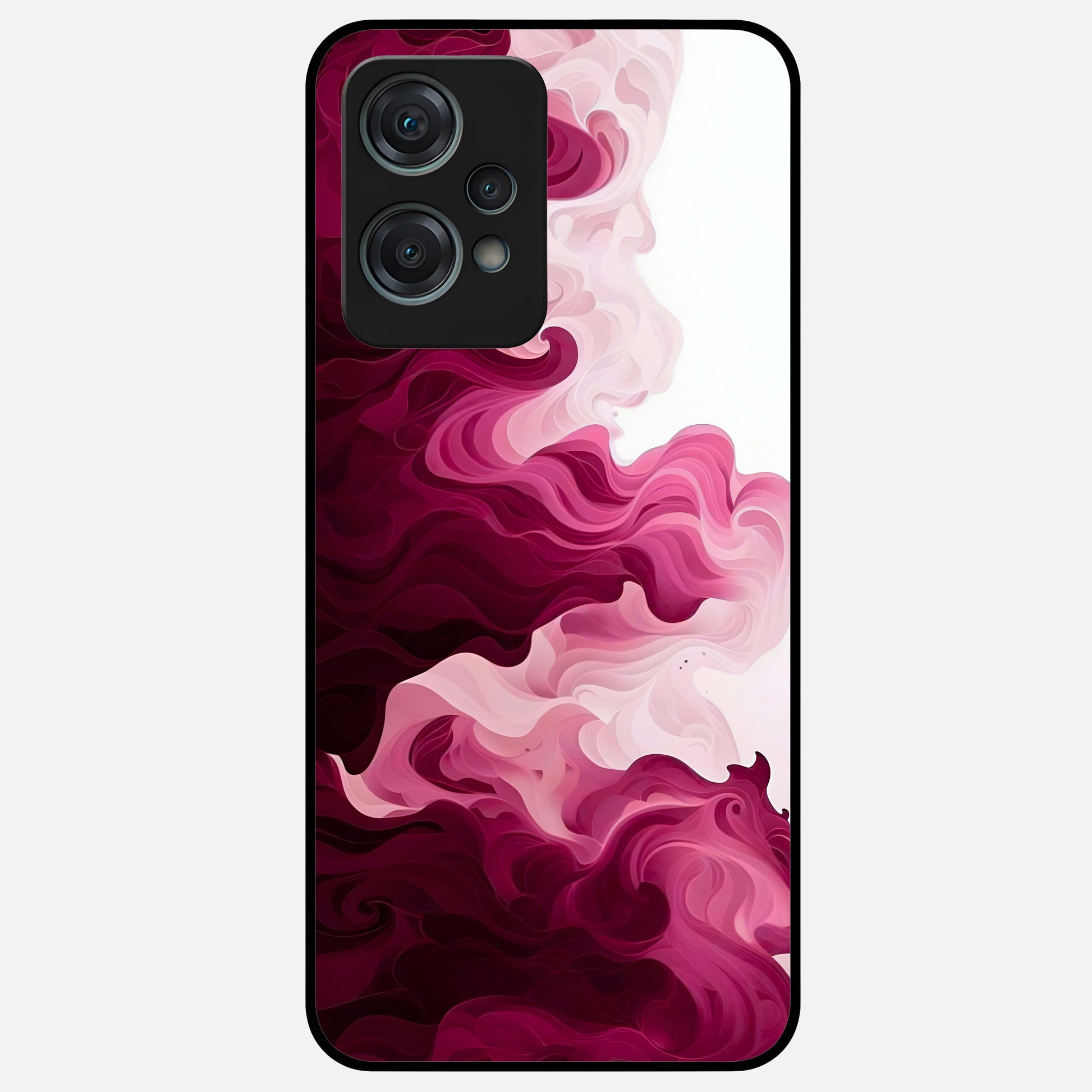  Crimson Wave Flow Glass Case For Oneplus Nord CE2 Lite back cover – full design glossy printed glass finish