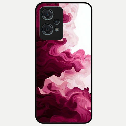  Crimson Wave Flow Glass Case For Oneplus Nord CE2 Lite back cover – full design glossy printed glass finish