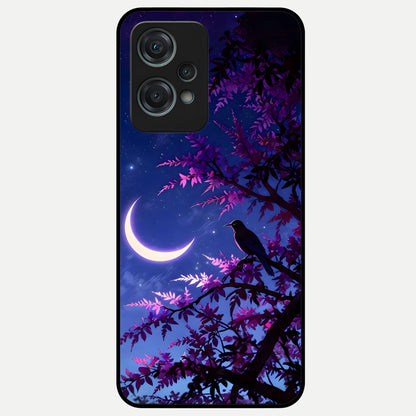  Crow And Moon Scenery Glass Case For Oneplus Nord CE2 Lite back cover – full design glossy printed glass finish