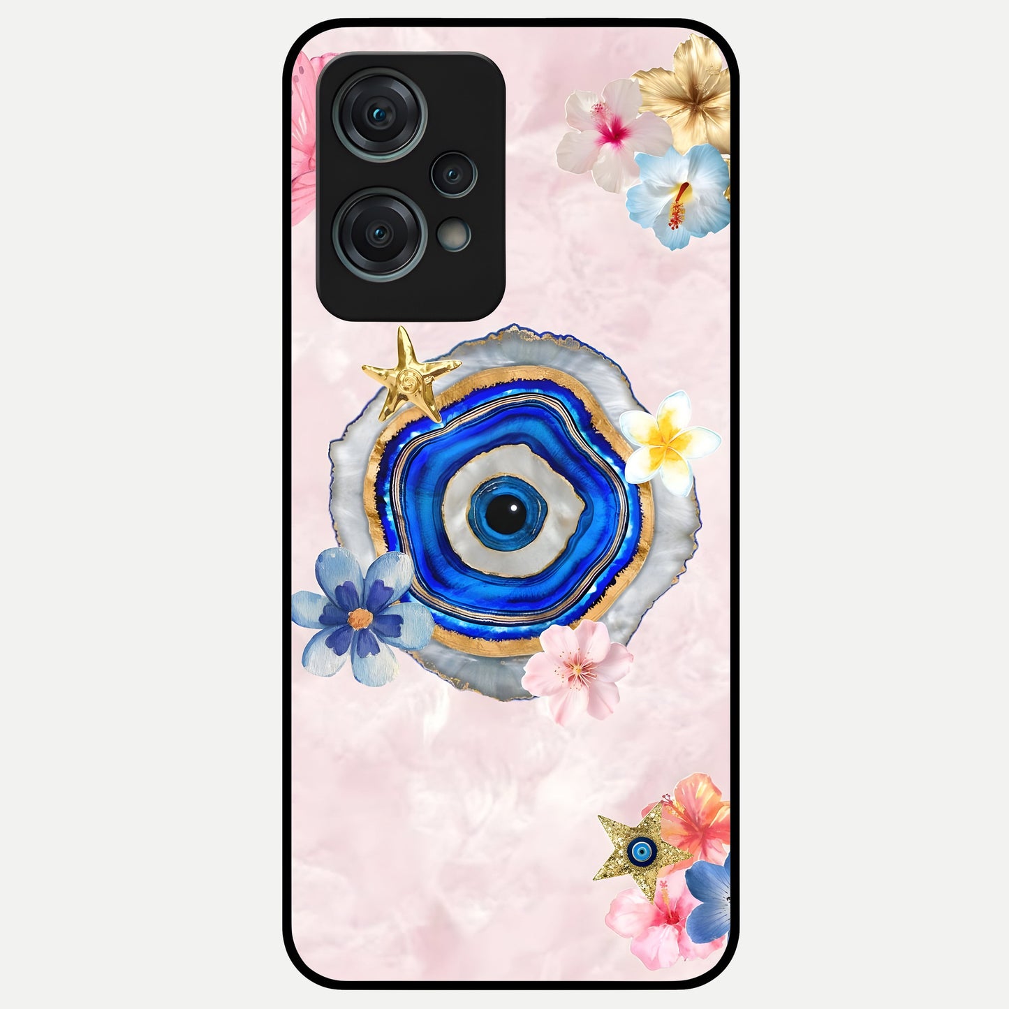  Divine Aura Bloom Glass Case For Oneplus Nord CE2 Lite back cover – full design glossy printed glass finish