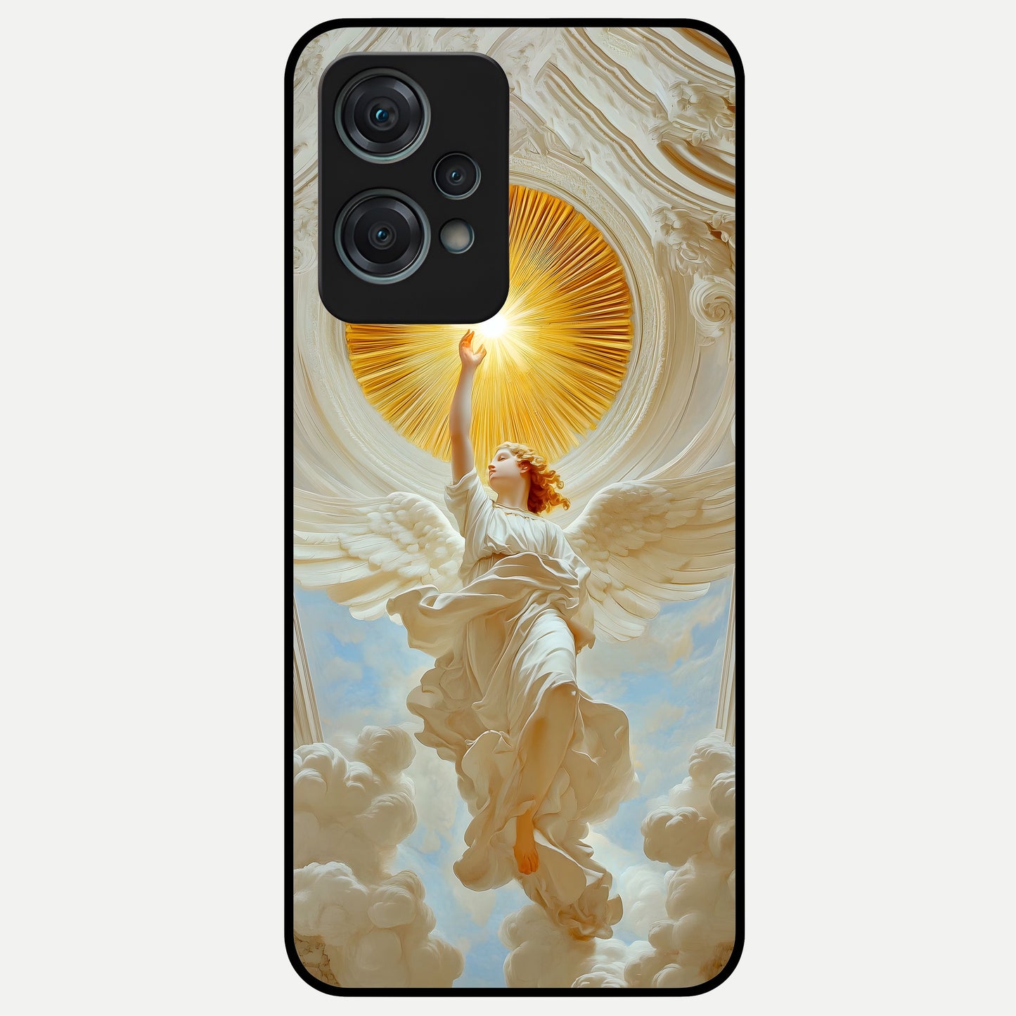  Divine Light Angel Glass Case For Oneplus Nord CE2 Lite back cover – full design glossy printed glass finish