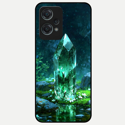  Emerald Light Crystal Glass Case For Oneplus Nord CE2 Lite back cover – full design glossy printed glass finish