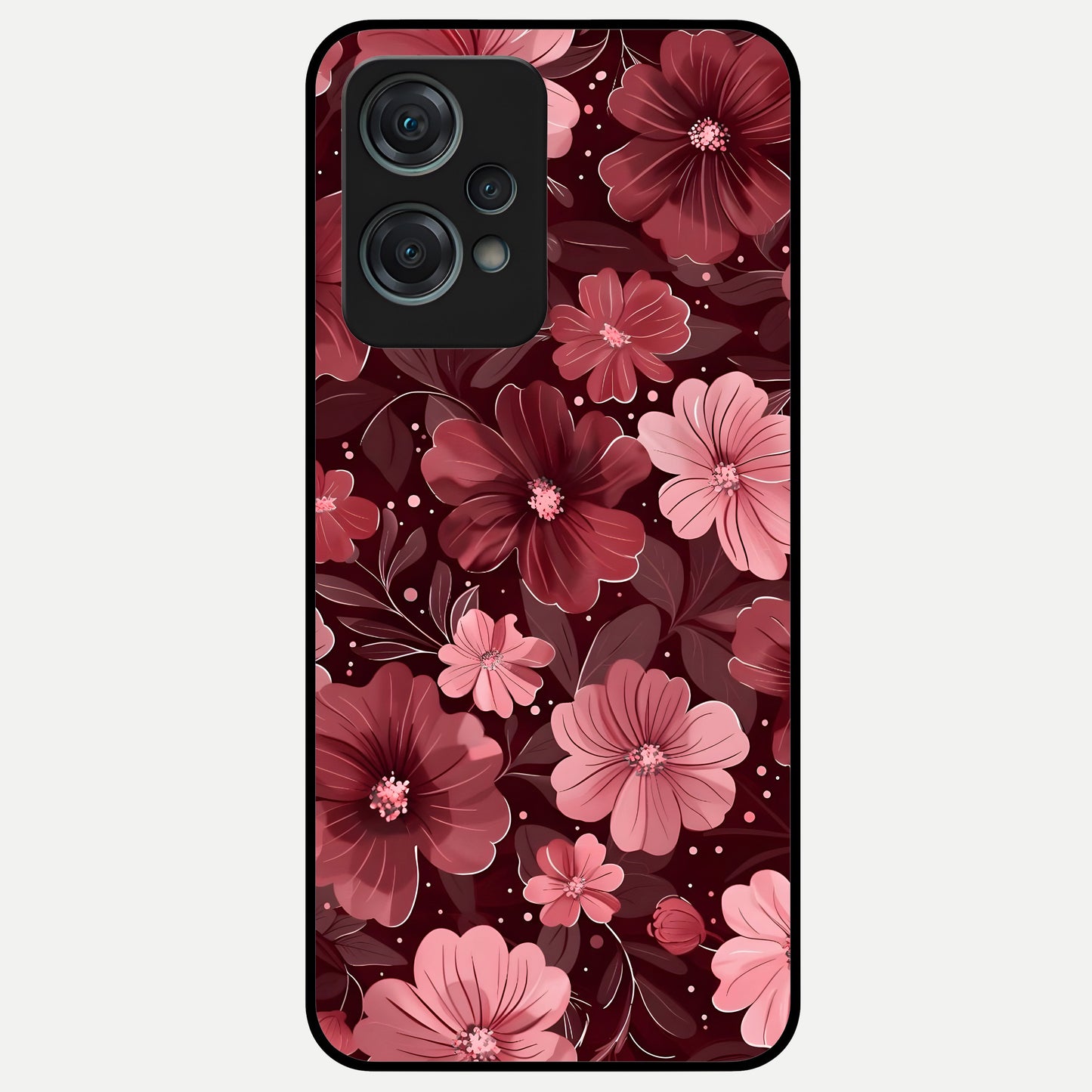  Flower Blush Bloom Glass Case For Oneplus Nord CE2 Lite back cover – full design glossy printed glass finish