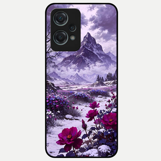  Flower Mountain View Glass Case For Oneplus Nord CE2 Lite back cover – full design glossy printed glass finish