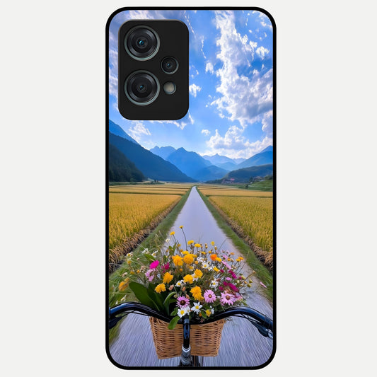  Golden Field Journey Glass Case For Oneplus Nord CE2 Lite back cover – full design glossy printed glass finish