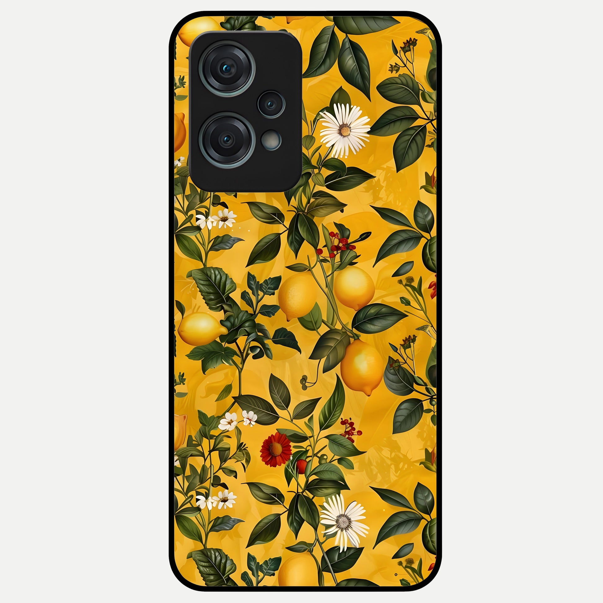  Golden Lemon Field Glass Case For Oneplus Nord CE2 Lite back cover – full design glossy printed glass finish