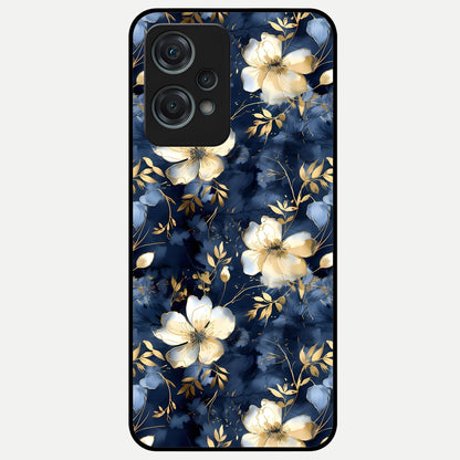  Golden Midnight Bloom Glass Case For Oneplus Nord CE2 Lite back cover – full design glossy printed glass finish