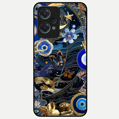 Golden Moon Magic Glass Case For Oneplus Nord CE2 Lite back cover – full design glossy printed glass finish