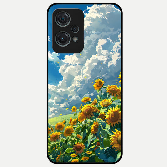  Golden Sun Glory Glass Case For Oneplus Nord CE2 Lite back cover – full design glossy printed glass finish