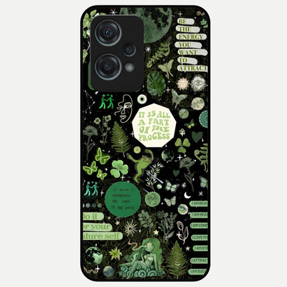  Green Mandala Pattern Glass Case For Oneplus Nord CE2 Lite back cover – full design glossy printed glass finish